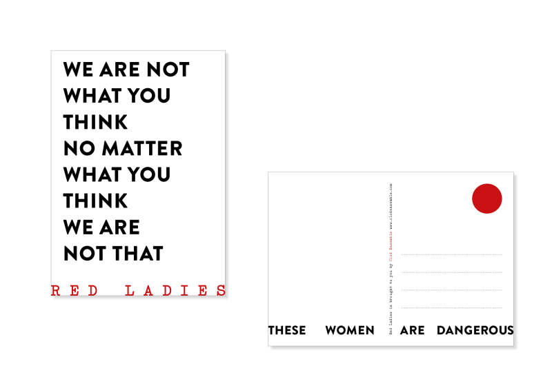 Red Ladies We are not what you think, no matter what you think postcard